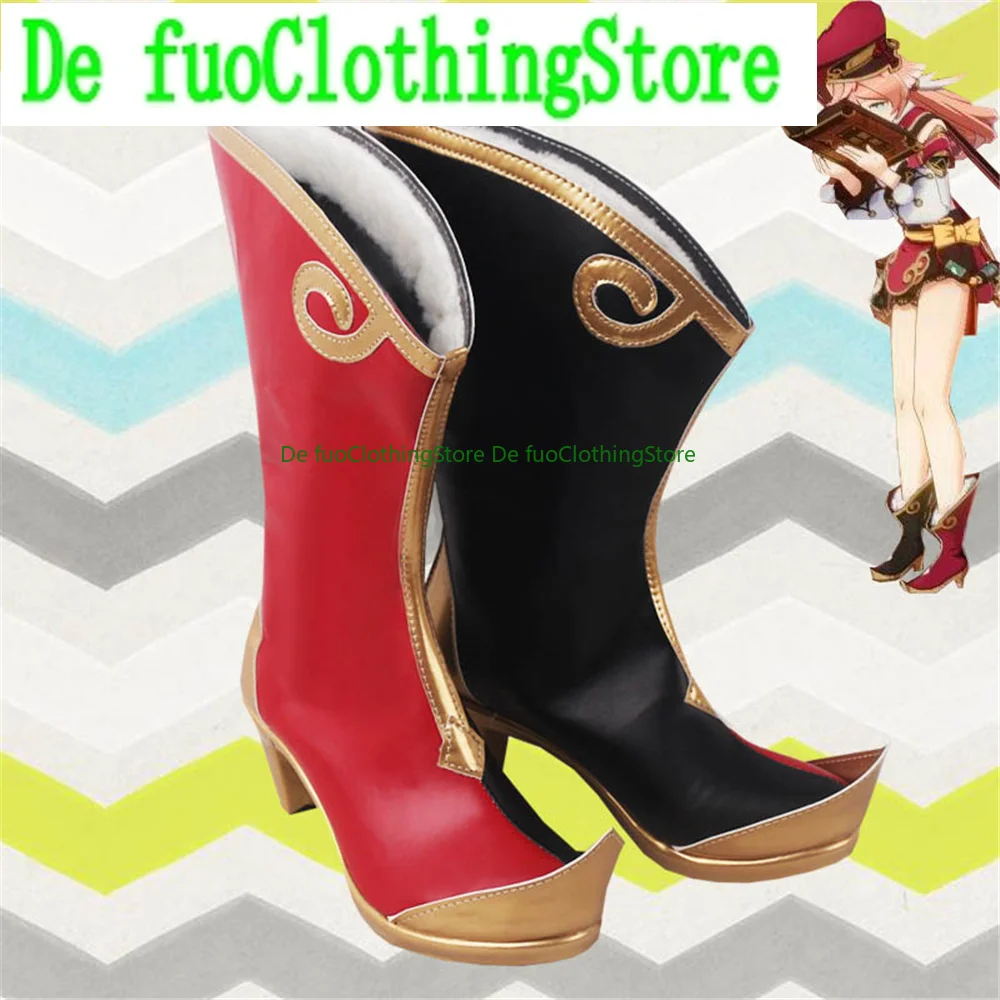 

Genshin Impact Yan Fei Cosplay Shoes Boots Game Anime Halloween DefuoClothing Shoes Store