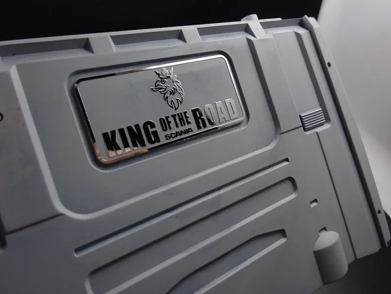 King of The Road with Metal Stickers for Cab Windows for 1/14 Tamiya RC Truck Trailer Tipper Scania Car Diy Parts