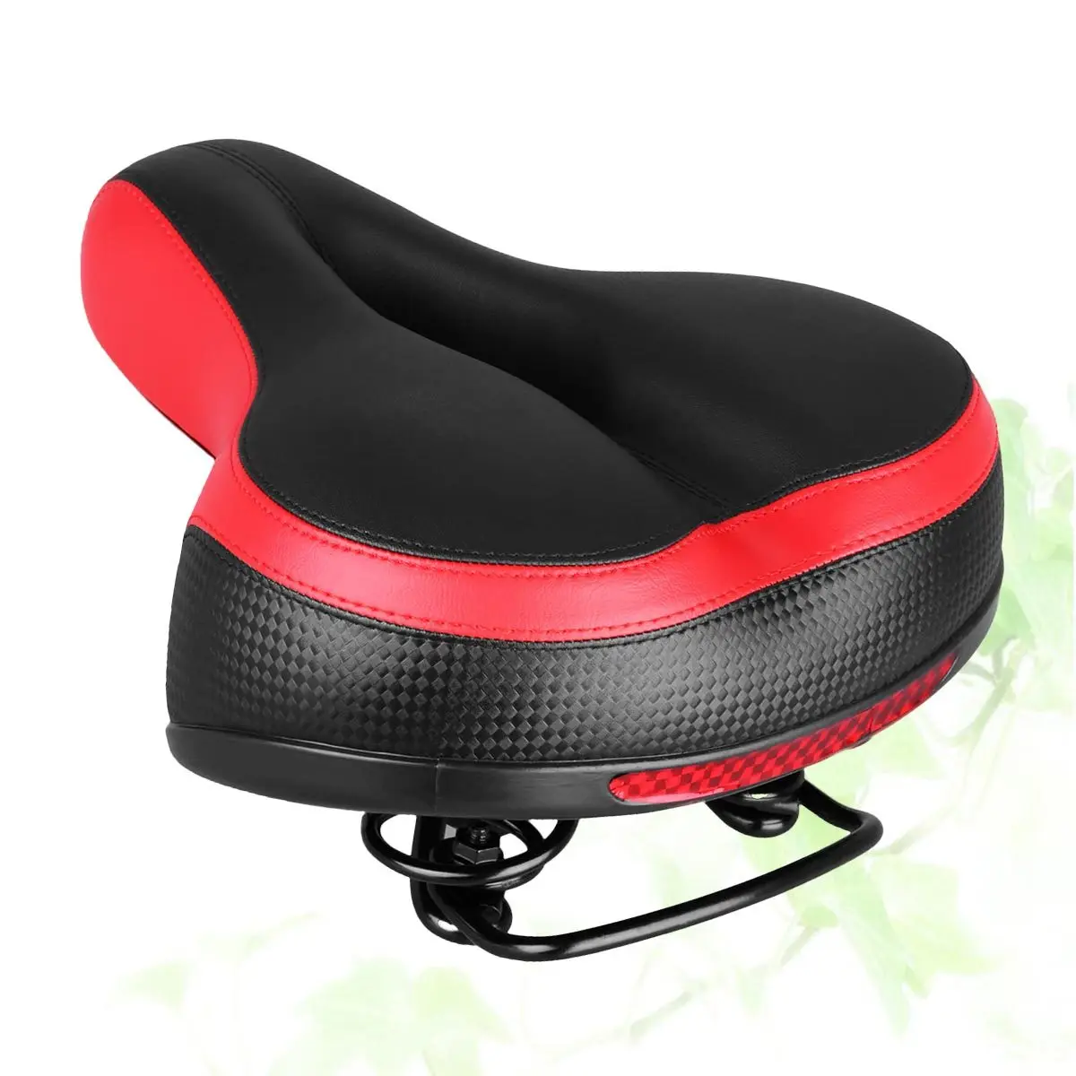 

Premium Spring Saddle Seat for Bicycle Shock Absorbing Cycling Saddle Red Comfortable Long Ride Bike Cushion Road Bike Seat