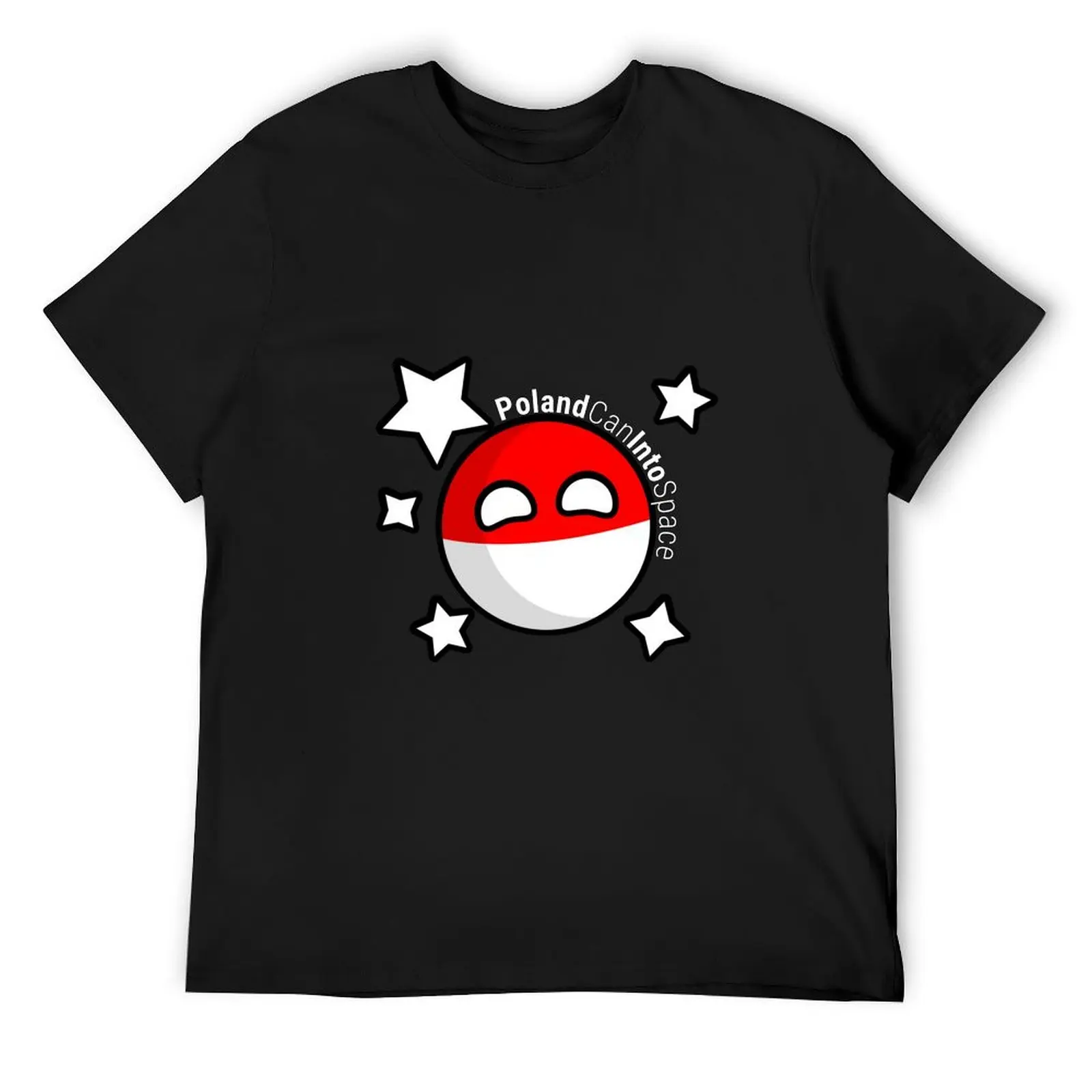 

Poland Can into Space Polandball Country balls Hero T-Shirt street wear summer 2025 plus sizes outfits for men
