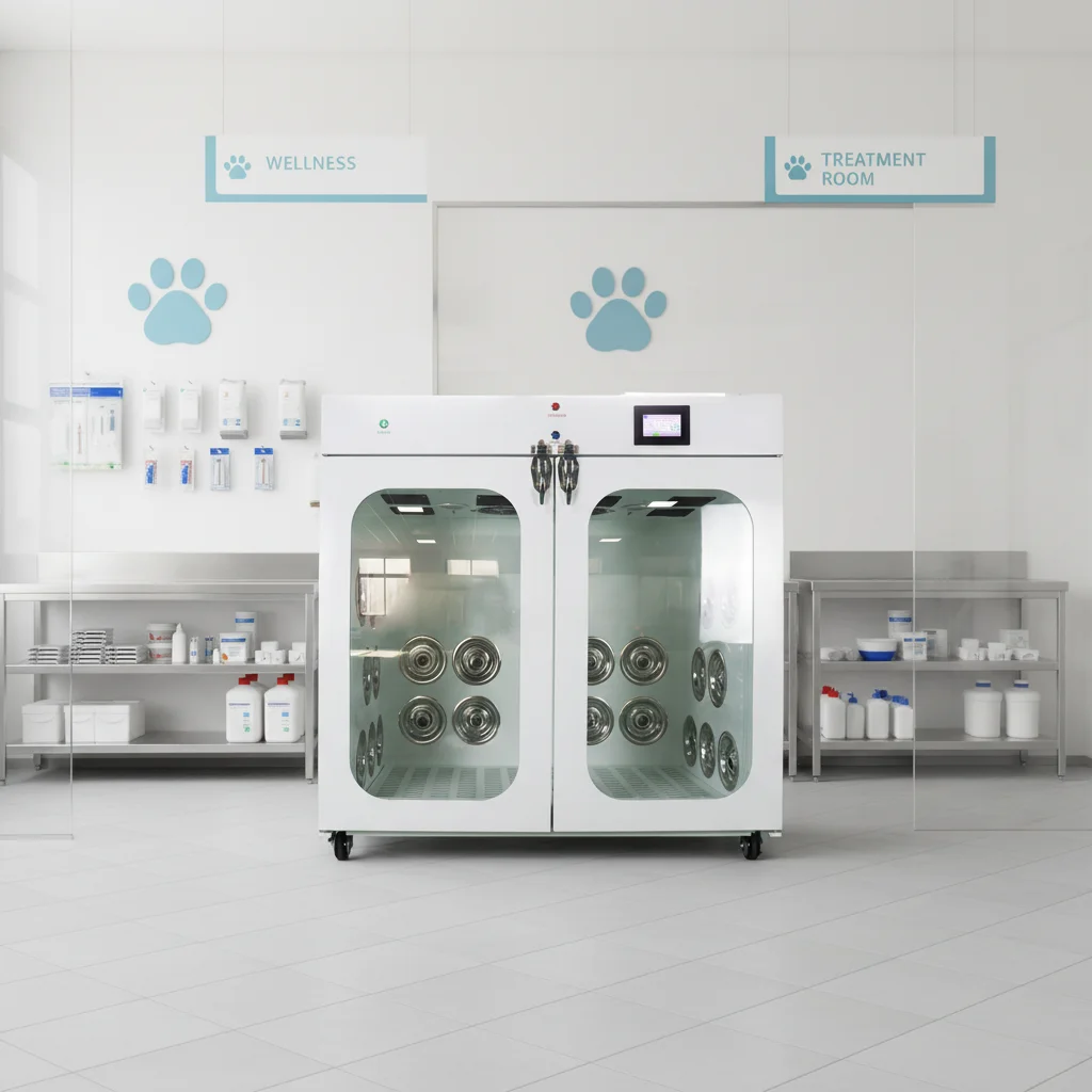 EUR PET Hot Selling Clinic Equipment New Design 3500W Automatic Pet Drying Room For 2 Middle Dogs Or 1 Large Dog