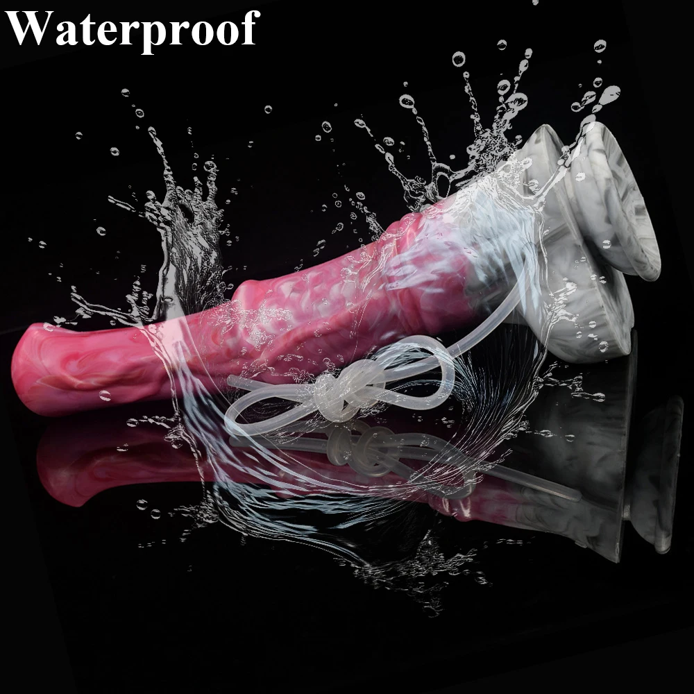 SMMQ سميكة التدفق الحصان القضيب مع شفط كأس لينة سيليكون دسار النشوة الجنسية المهبلية الإناث الاستمناء الشرج الجنس لعب