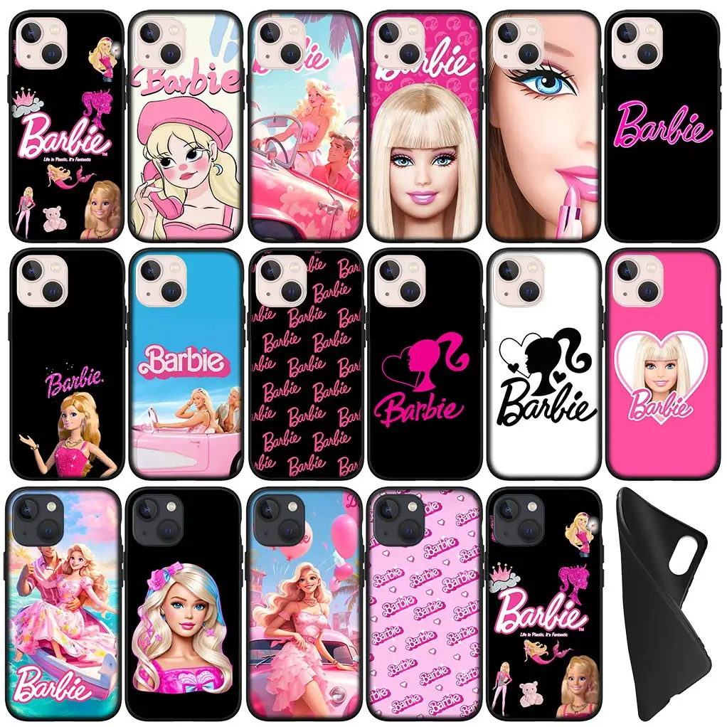 Princess Pink Barbies Cover Phone Case for Apple iPhone 15 14 Plus 13 12 Mini Pro Max + 13Pro 14+ 15+ Flexible Coque