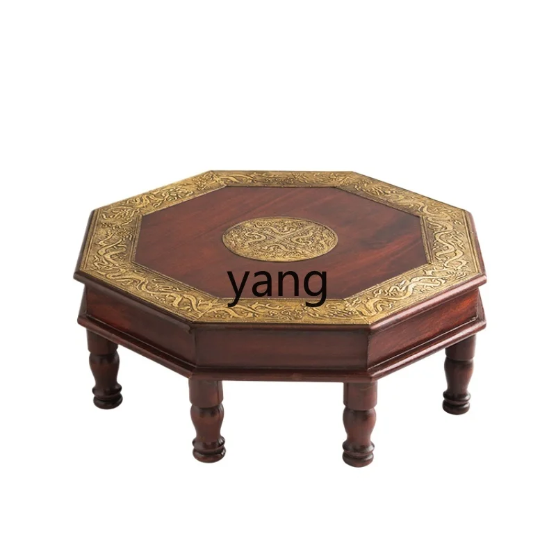 LMM Light Luxury Brass Bay Window Small Table Home Tatami Tea Table Window Sill Floor Table