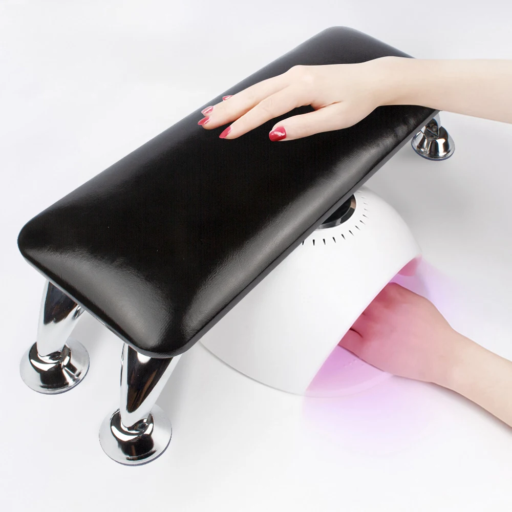 

Nail Arm Rest Manicure Hand Pillow Superior Quality Black Genuine Leather Table Desk Station Hand Rest Cushion Pillow Holder