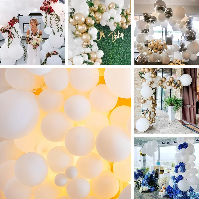 

Pure White Helium Balloons, High-Grade, Matte Milky White, Birthday Party, Wedding Decoration Supplies, Ballon Wholesale, 5-36in