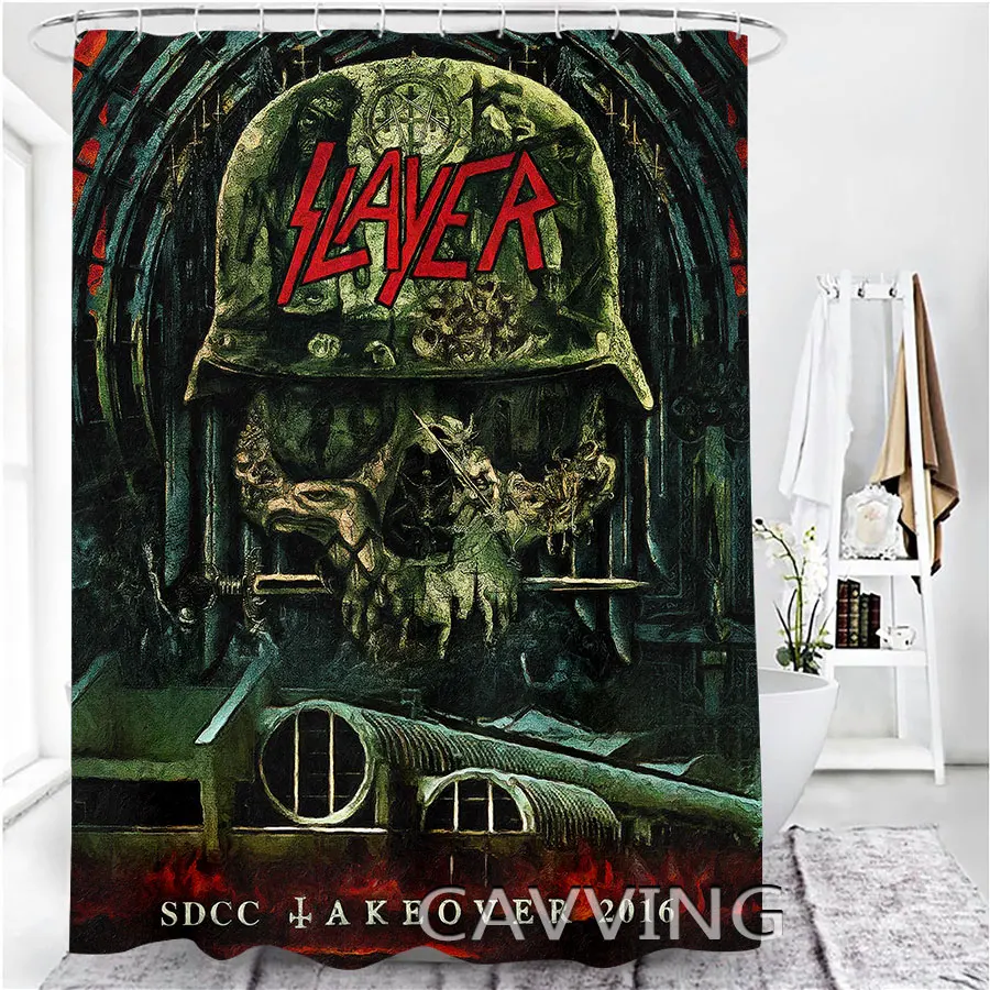 SLAYER  Band 3D Printed  Shower Curtains Waterproof Bathroom Curtain Anti-slip Bath Mat Set Toilet Rugs Carpets   F05