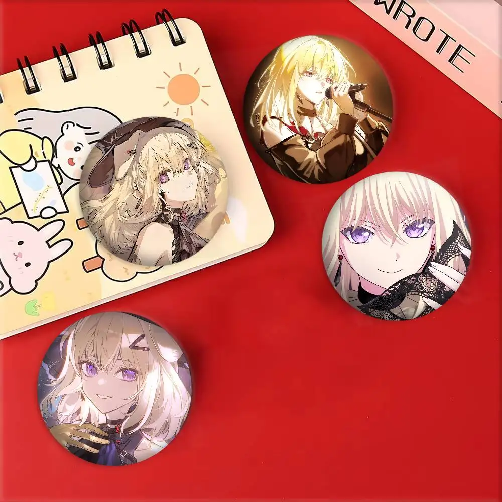 أنيمي لطيف فتاة B-BanG حلم Uika Misumi شارات شارة ليزر مستديرة الكرتون بروش الملابس ظهره اكسسوارات التلبيب