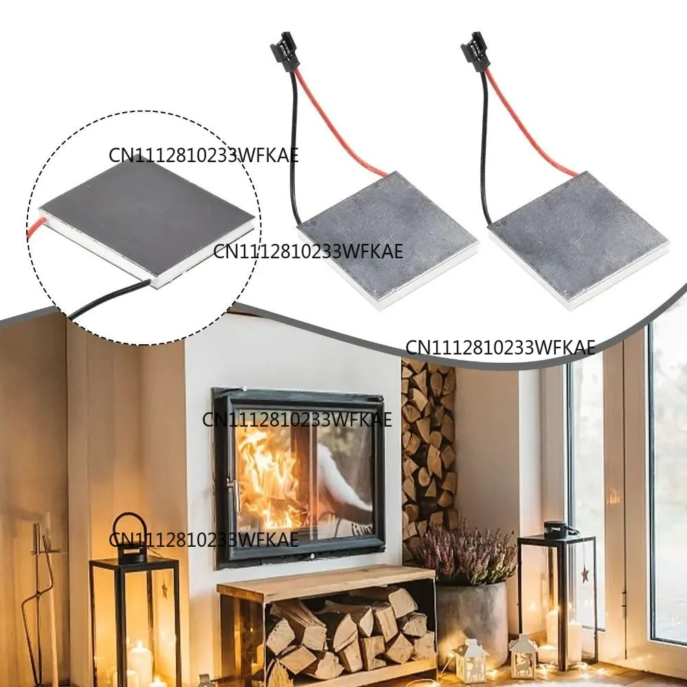 2pcs  Motor Set Fireplace Fan Motor Replacement Parts Aluminium alloy Power Generation Sheet High Temperature Resistant