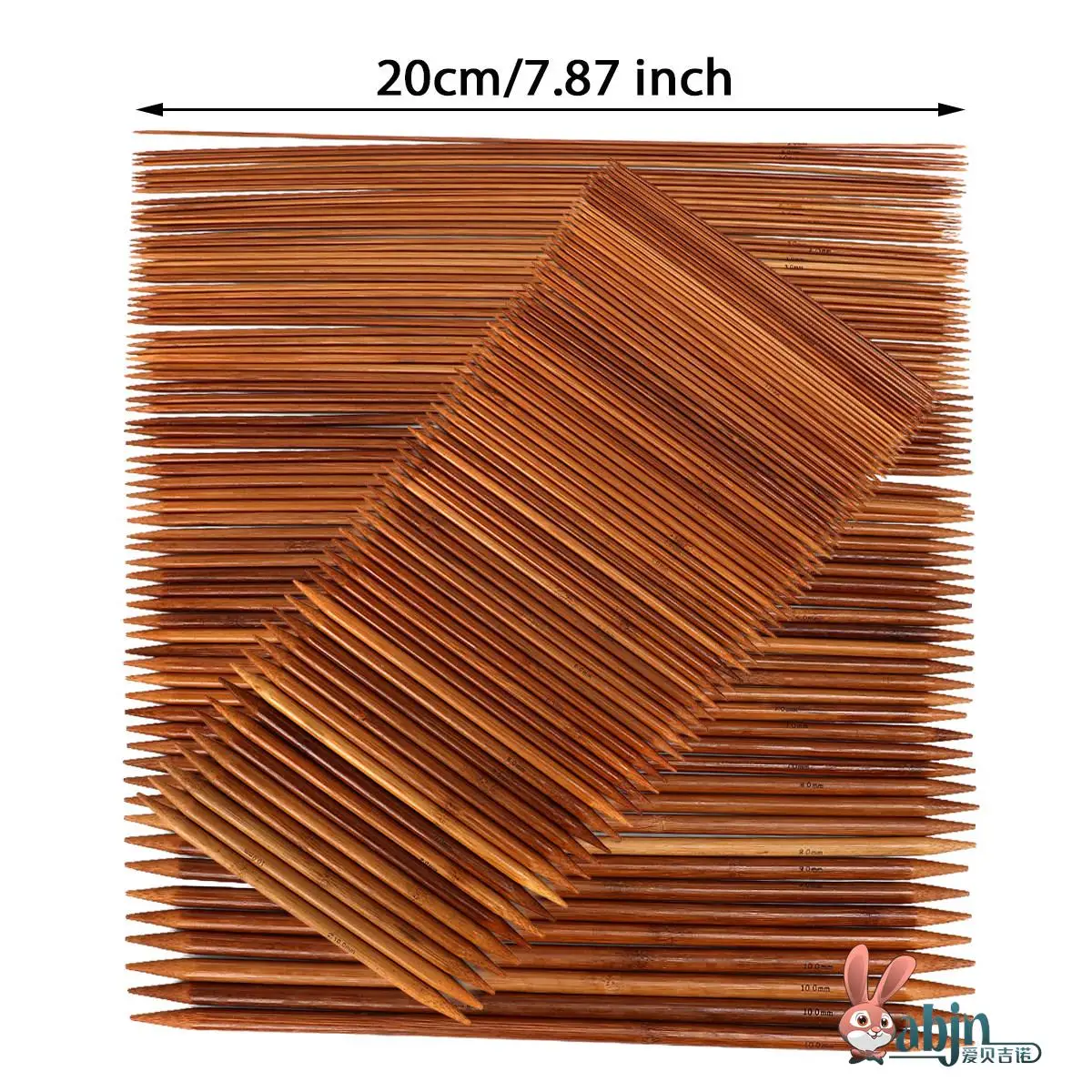 

Carbonized Bamboo ort Straight Knitting Needles Set of 5 Pieces Double Pointed Wooden Knitting Needles for Sweater ing