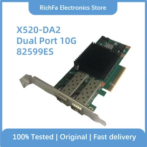 Para intel X520-DA2 e10g42btda sr2 82599es porta óptica dupla 10g gigabit placa de rede de fibra óptica sfp + aoc 10 principais vendas placa de rede gigabit intel - №5