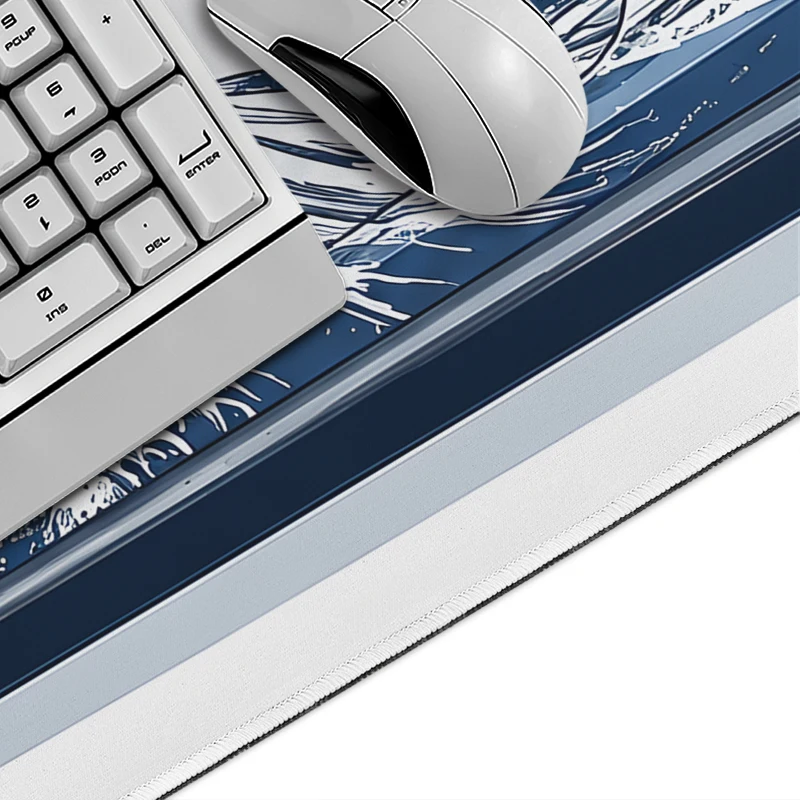 Mouse Pad Car Blue Waves Gamer printon demand Custom HD Mousepad XXL Playmat Natural Rubber Carpet Office Accessories Mice Pad