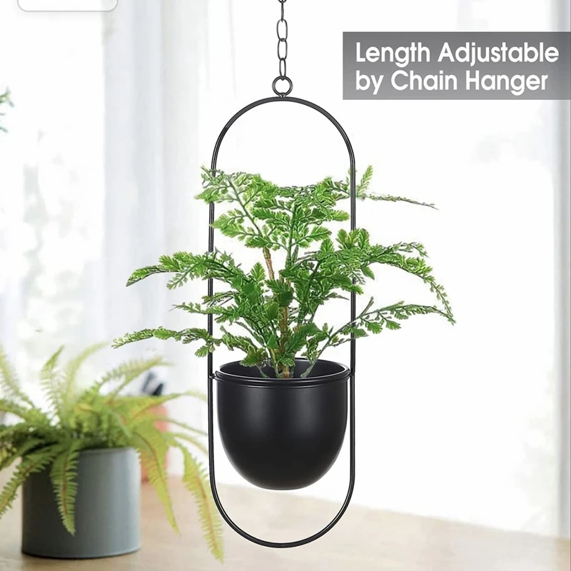 2 Pack Hanging Planters For Indoor & Outdoor Plant With 6 Inch Pot Hanging Plant Holder, Plant Hanger