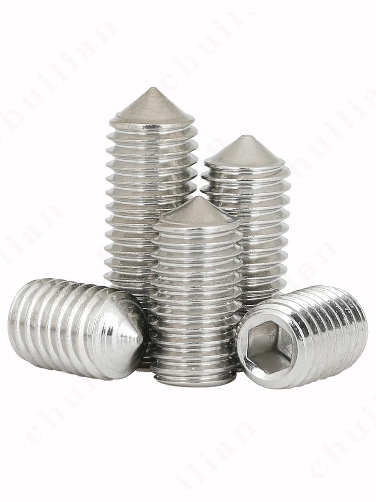 304 stainless tip set screw Hex Hexagon Socket Allen Cup Point DIY Set Door handles Bolt M2 M3 M4 M5 M6 M8 DIN916