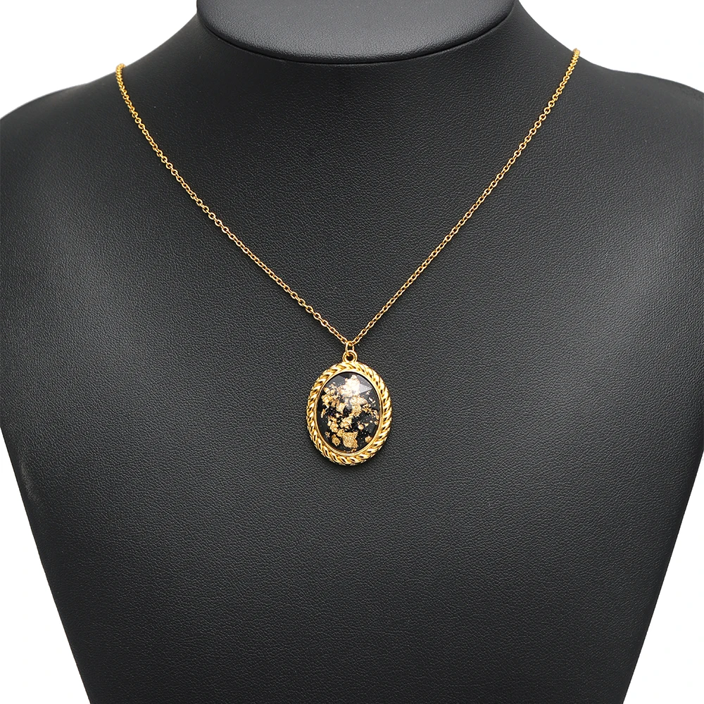 4 قطعة الفولاذ المقاوم للصدأ القلب ستار الكلاسيكية الذهب الأسود نظارات سحر DIY بها بنفسك مجوهرات قلادة المعلقات سوار أقراط صنع