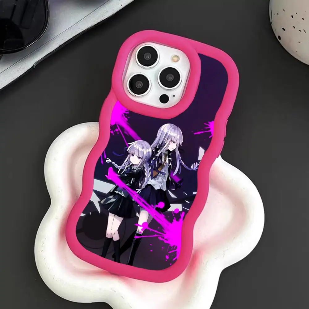 

Danganronpa Kyoko Kirigiri Phone Case for iPhone 17 16 15 14 13 12 11 Air Pro Max Plus Red Soft TPU Wavy Edge Cover