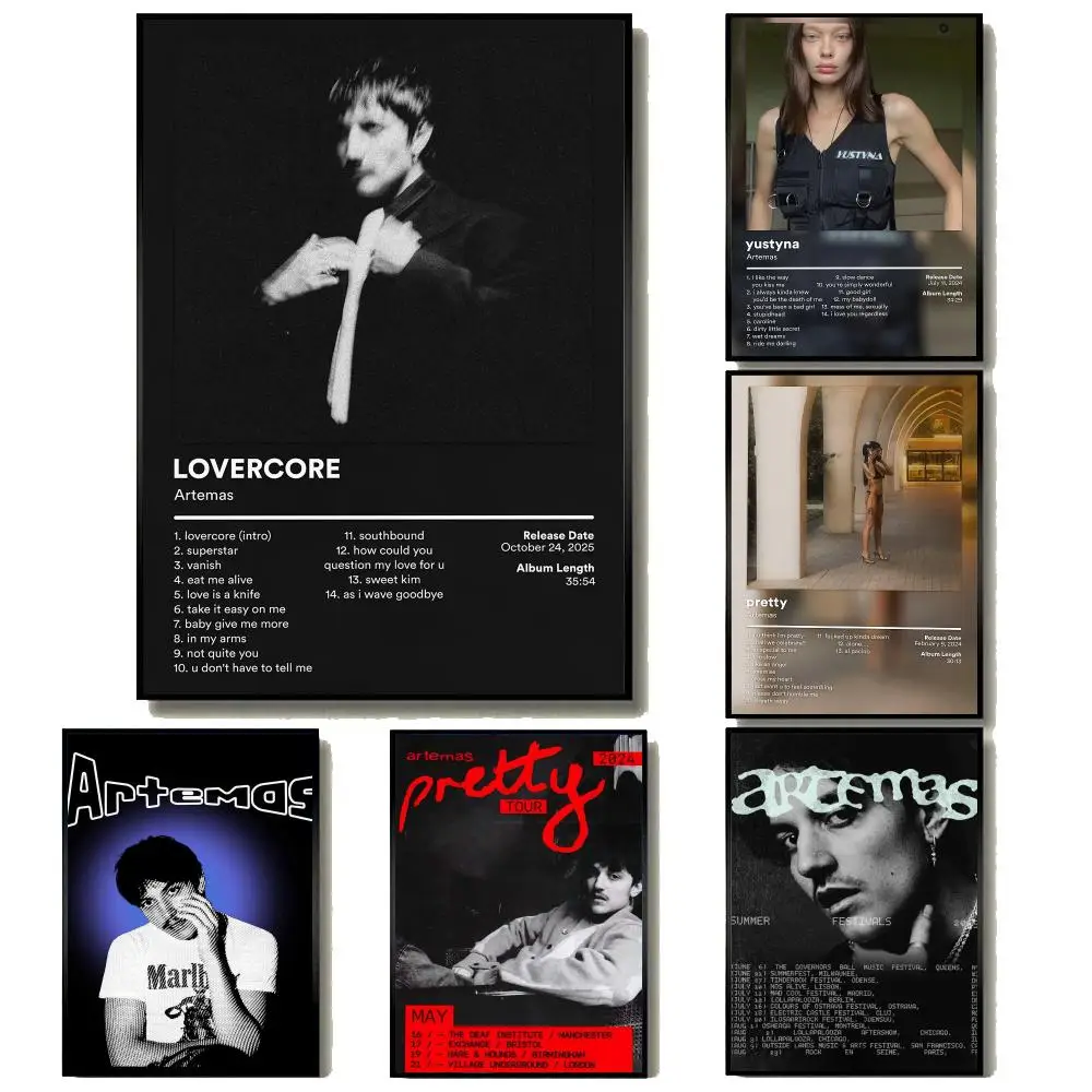 Alternative pop singer A-Artemas Poster Modern Minimalist Wall Art Prints for Home Decor Interior Bedroom Living Room