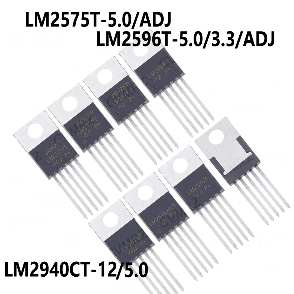 10PCS/LOT LM2575T-5.0 LM2575T-ADJ LM2576HVT-ADJ LM2576T-12  LM2576T-3.3 LM2576T-5.0 LM2576T-ADJ LM2596T-12   TO-220 LM2596T-3.3