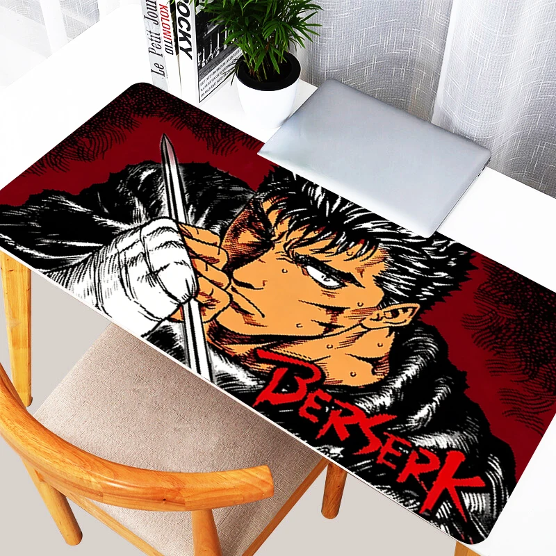 B-BERSERK Anime Desk Mat Mouse Pad 90x40cm E-sports Players Mousepad Gamer Rubber Keyboard Pad Office Computer Mouse Mat carpet