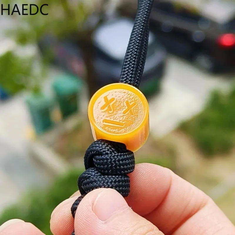 HAEDC Smiling Resin Paaacord EDC Backpack Pendant DIY Bracelet Necklace Pendant