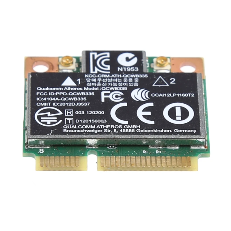 Atheros QCWB335 802.11b 하프 미니 PCie 무선 WiFi 카드 BT 4.0용