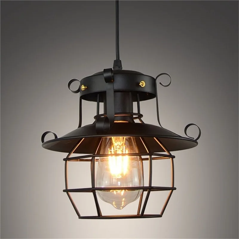 American LOFT VintageLanternPendant Light,Industrial CreativeDecorHangingLamp forDiningRoomCafeBarEntrywayAntiqueLightingFixture