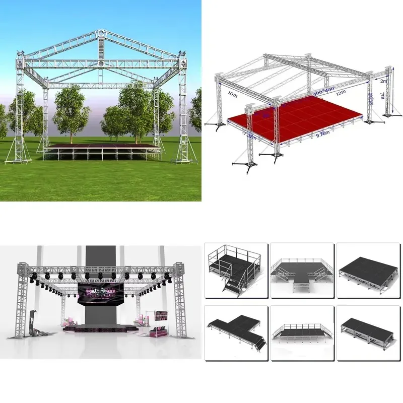 Factory Mobile Adjustable Portable Stage Height Aluminum Stage Display Event Wedding