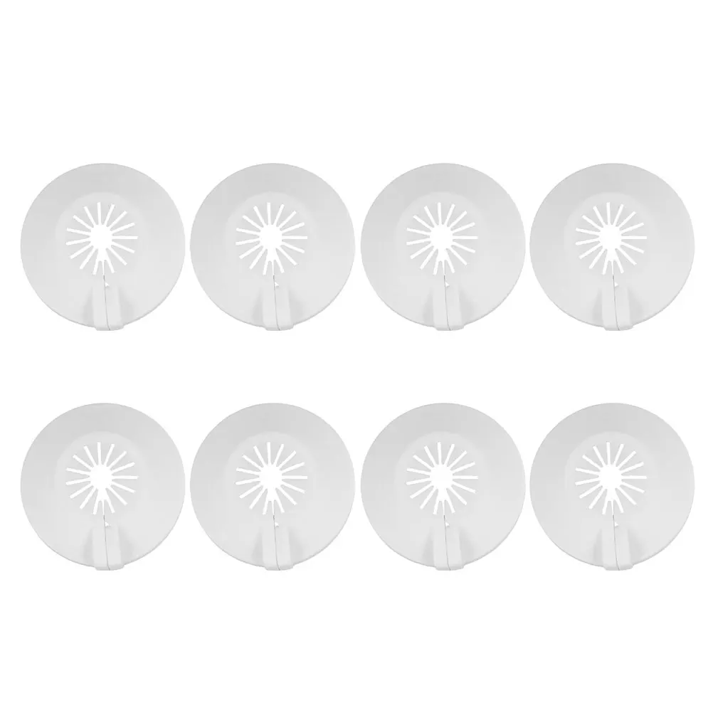 8 Pcs 화재 스프링클러 노즐 장식 커버 천장 트림 플레이트 스커트 플라스틱 링