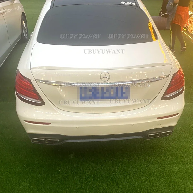 For Benz-Benz W213 E-class E43 E200 E300 E320 E63 2017 2018 2019 ABS Primer Color Rear Spoiler Tail Trunk Boot Wing - view 5