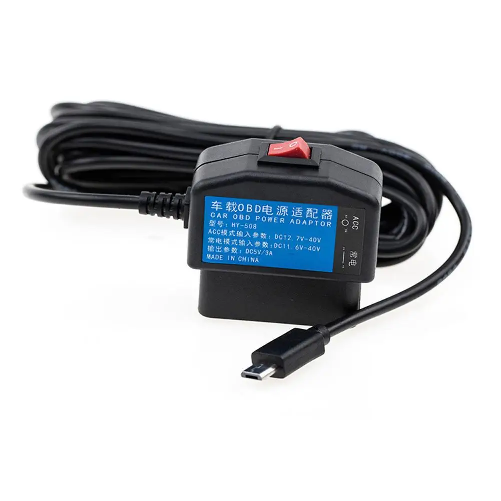 24 Hours Parking Monitor Charger Obd To Usb Adapter Obd Charge Hardwire 5v 3a Cable Cord Car Power Cable C3n7