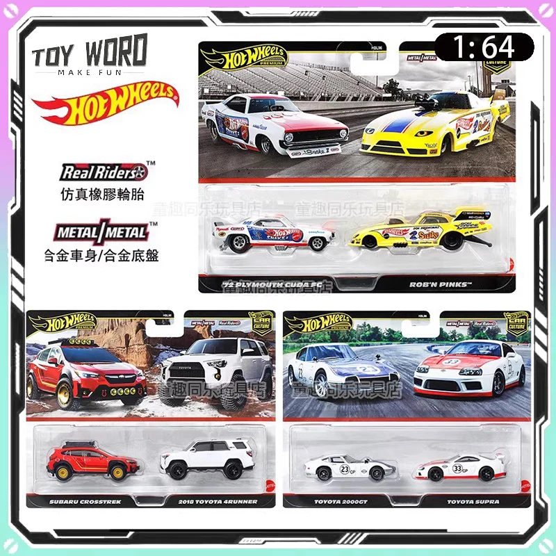

2025 New Hot Wheels Car Culture Series Car Model 1/64 HBL96 subaru Suba Plymouth Dual Car Set Alloy Model Boy Birthday Toys Gift