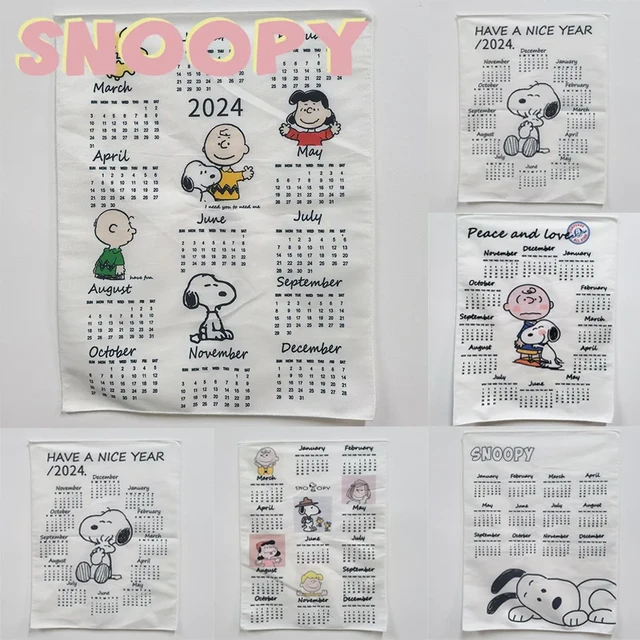 2025 Snoopy Calendar Wall Hanging Cloth Tapestry Background Cloth Cartoon  Cute Girl Room Dormitory Decorations Photo Props - AliExpress