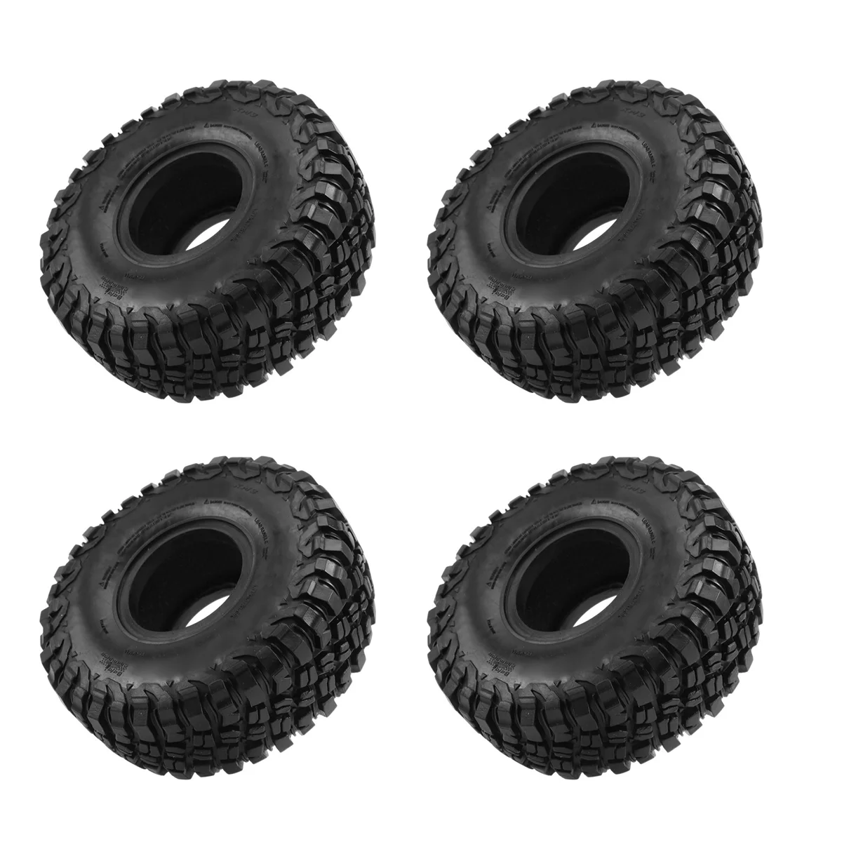 4PCS 117mm 1.9 Rubber Tire Wheel Tyre for 1/10 RC Crawler Car Traxxas TRX4 RC4WD D90 Axial SCX10 II III Redcat