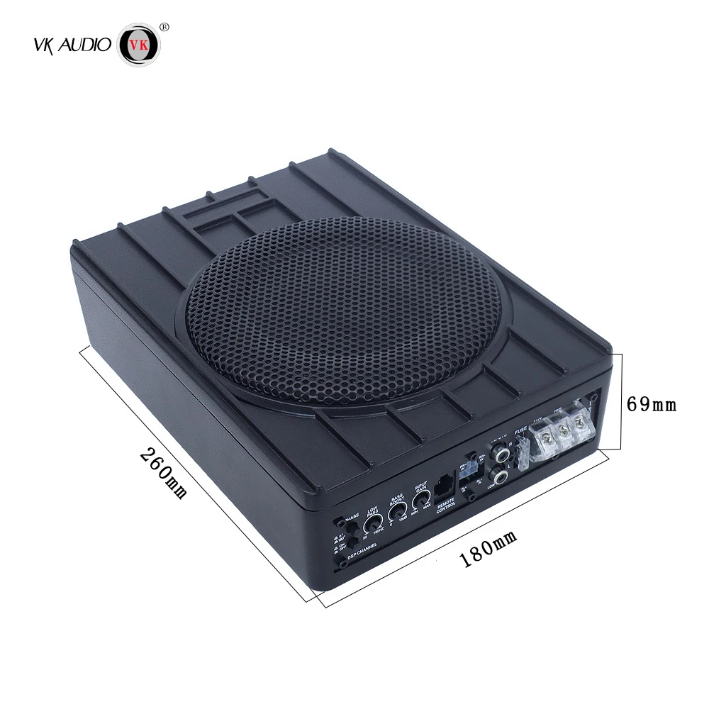 New 6.5-Inch Ultra-Thin Cannon Subwoofer 12V Car Audio Pure Subwoofer Power Active 40-128Hz Frequency Range 75-90dB Sensitivity