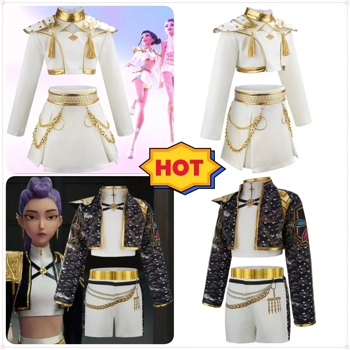 2026 نمط جديد حصري أنيمي KPop رومي تأثيري حلي شعر مستعار امرأة أسود أبيض موحدة عيد الميلاد هالوين ملابس الحفلات #1