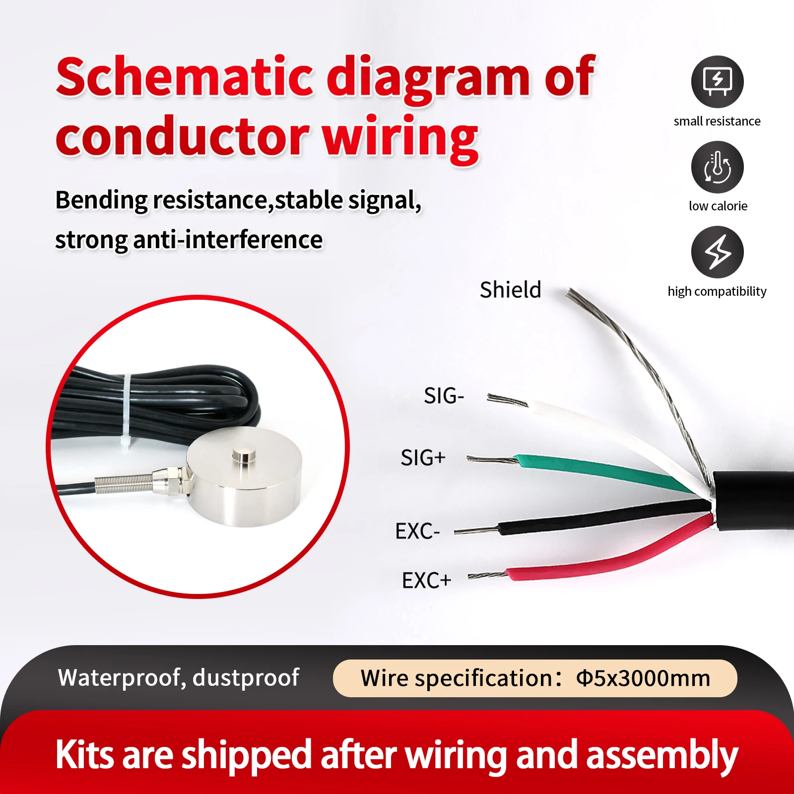 Датчик тензодатчика с индикаторным дисплеем, внешний диаметр 51, усилие давления и усилие сжатия, широкое напряжение переменного тока 100–240 В.