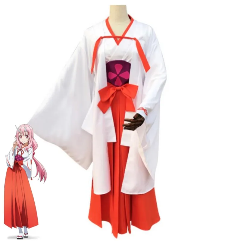 Anime Shuna That Time I Got Reincarnated As A Slime Cosplay Costume Wig Headgear Kimono Uniform Hallowen Carnival Party Suit