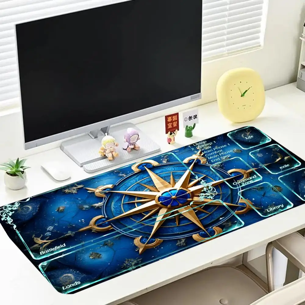 Pink rose gold compass Mouse pads romantic floral vintage keyboard mat for bedroom study