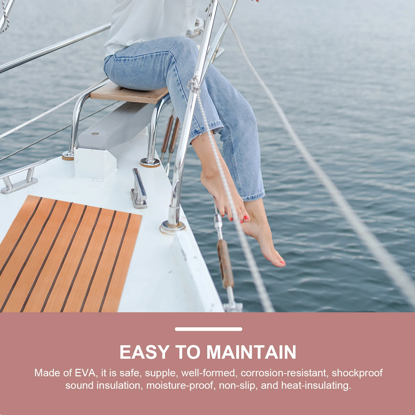 

1 Roll Eva Boat Decking Pad Waterproof Heat Resistant Proof Anti-Slip Cushion for Yacht Deck Flooring