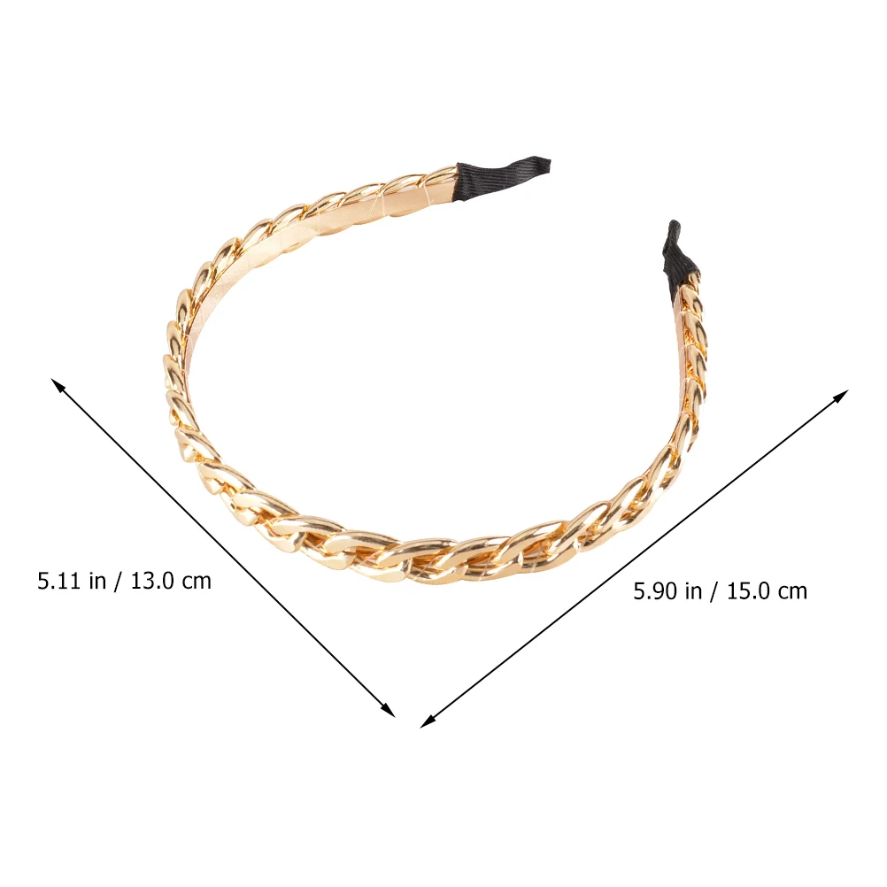 

2pcs Metal Headband Fashion Chain Bridal Accessories Elegant Headwear Vintage Hair Hoop Bride Headdress Hair Jewelry
