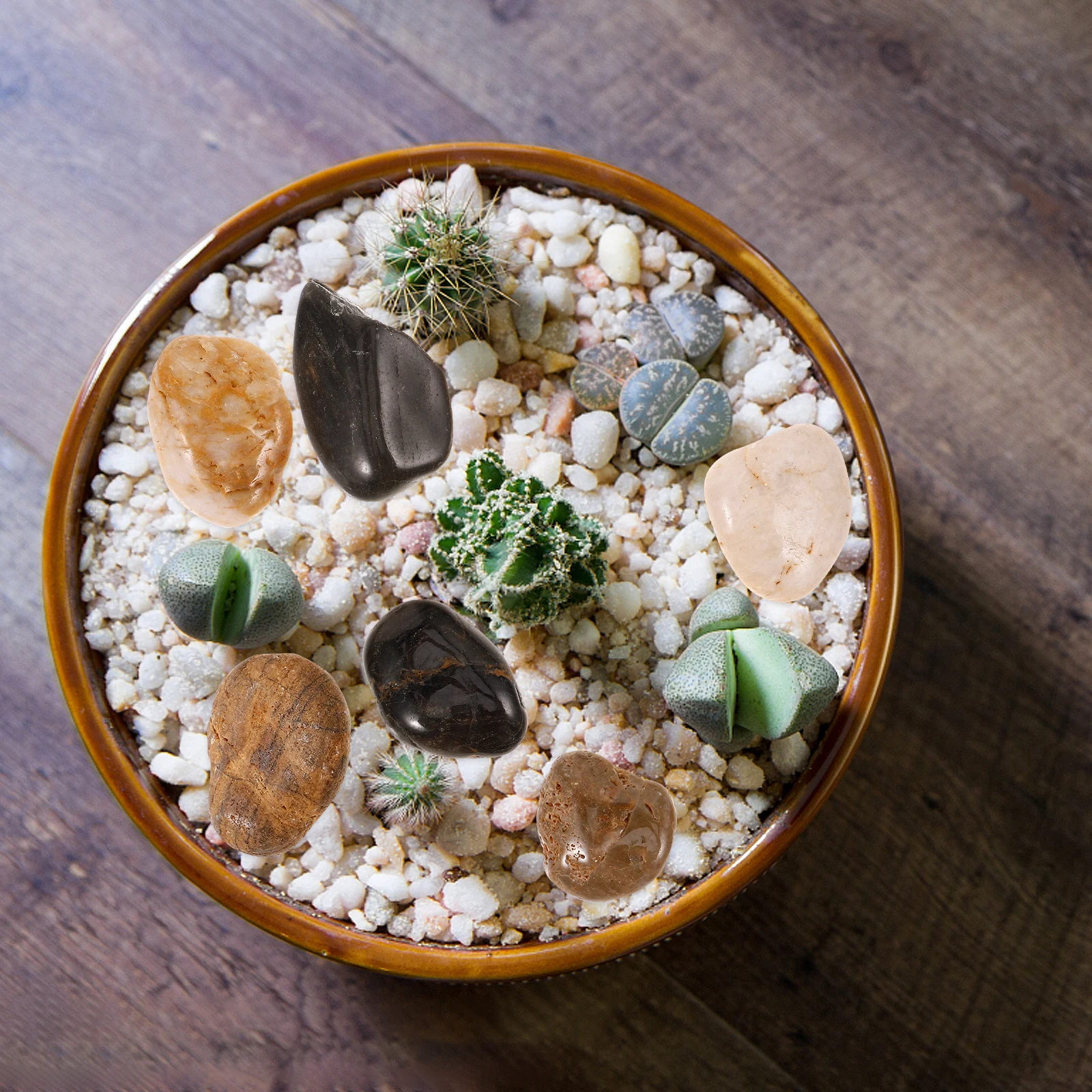 

500g Colorful Pebbles 4-6cm Rain Flower Stones Large Aquarium Rocks Garden Decorative Gravel Plant Pots Landscaping Yard Stones