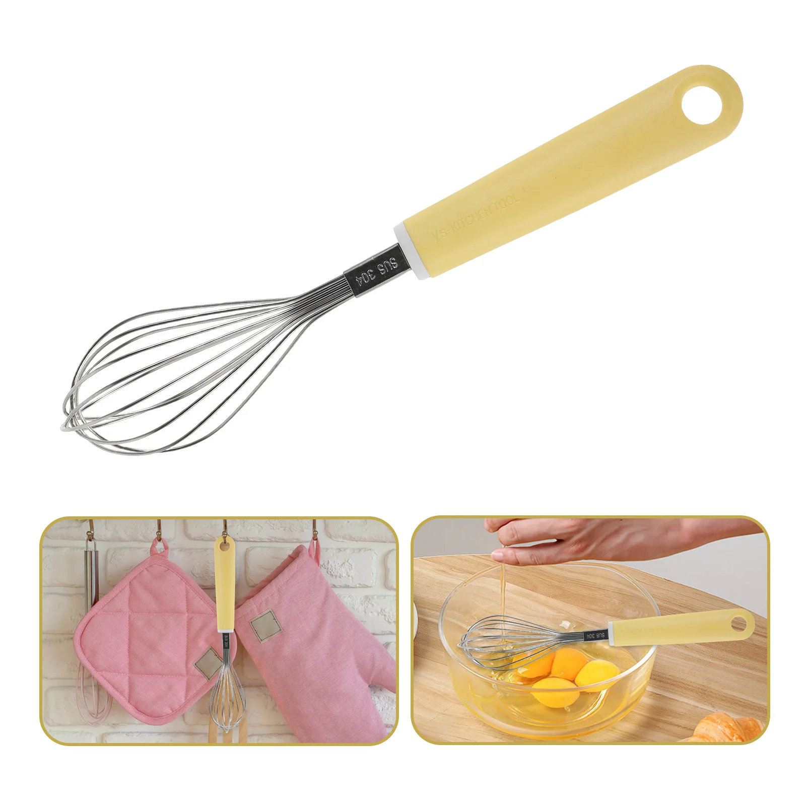 

Hand Push Whisk Manual Semi-Automatic Rotary Mixer ABS PP Beating Stick for Baking Egg Cream Milk Batter Stirring Tool