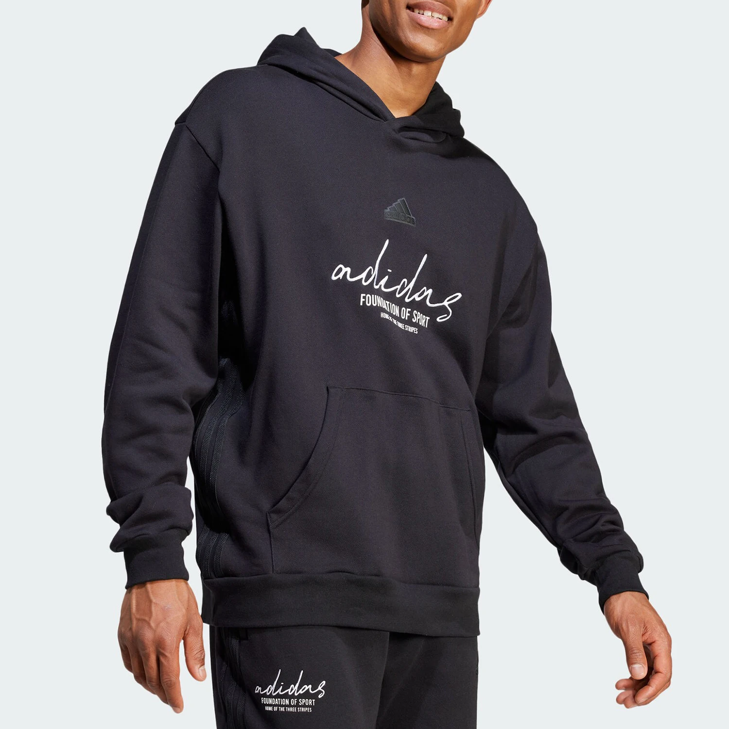 Adidas genuine autumn new men's sports loose hooded sweatshirt IW3533
