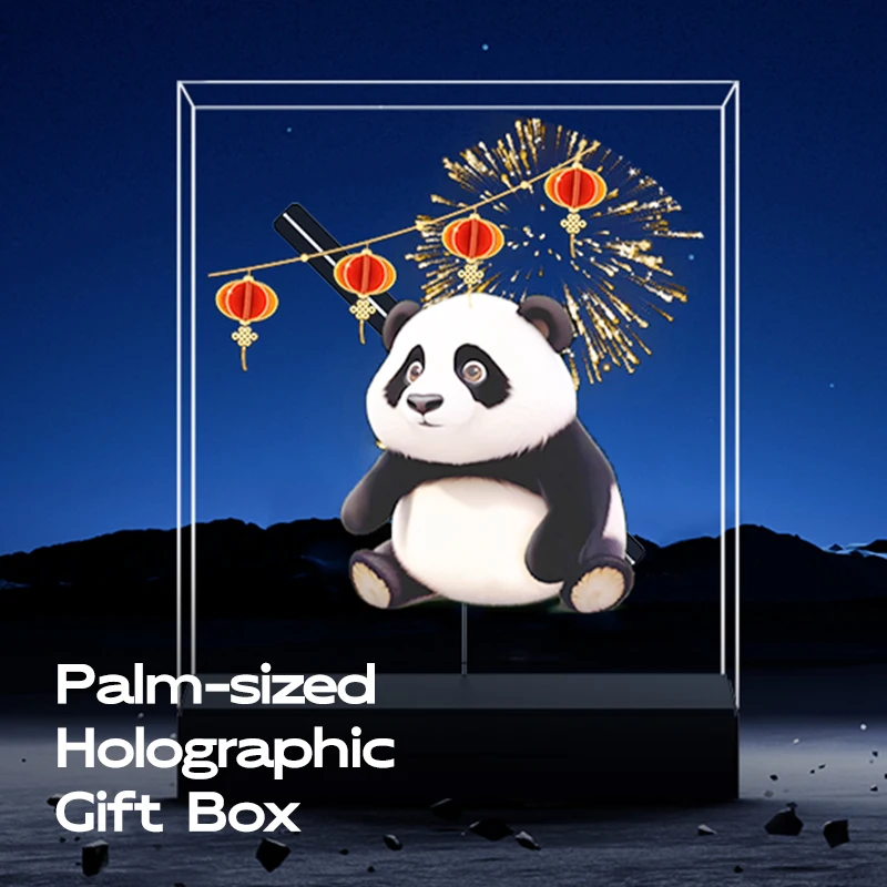 3D Holographic Fan LED Light Display Gift Box - Desktop Decor Video & Image Playing Feature