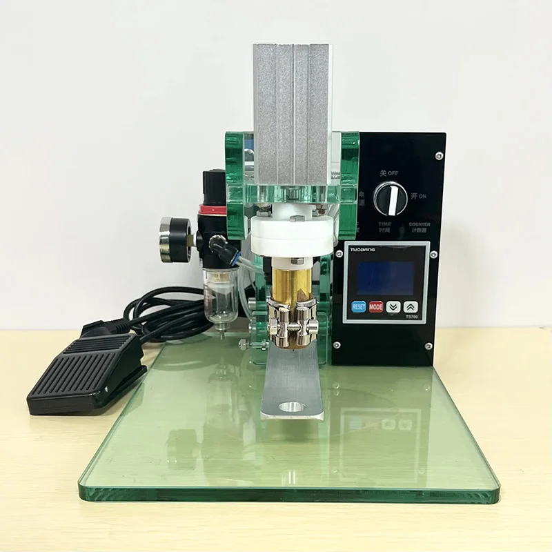 Semi-automatic One Way Degassing Valve Applicator Device Valve Hot Press Sticking Machine
