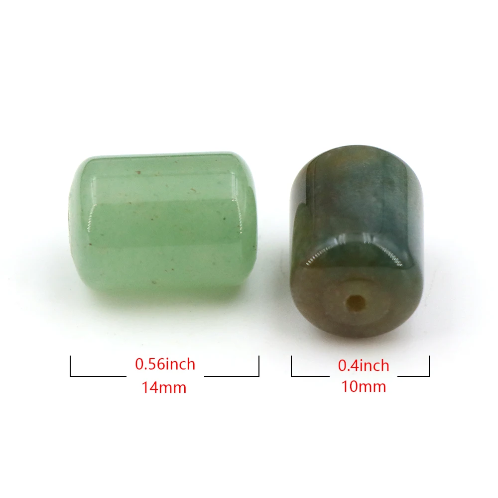 10x14mm Natural Stone Cylinder Beads Healing Crystal Chakra Reiki Gemstone Tube Spacer DIY Bracelet Necklace Jewelry Accessories view 2