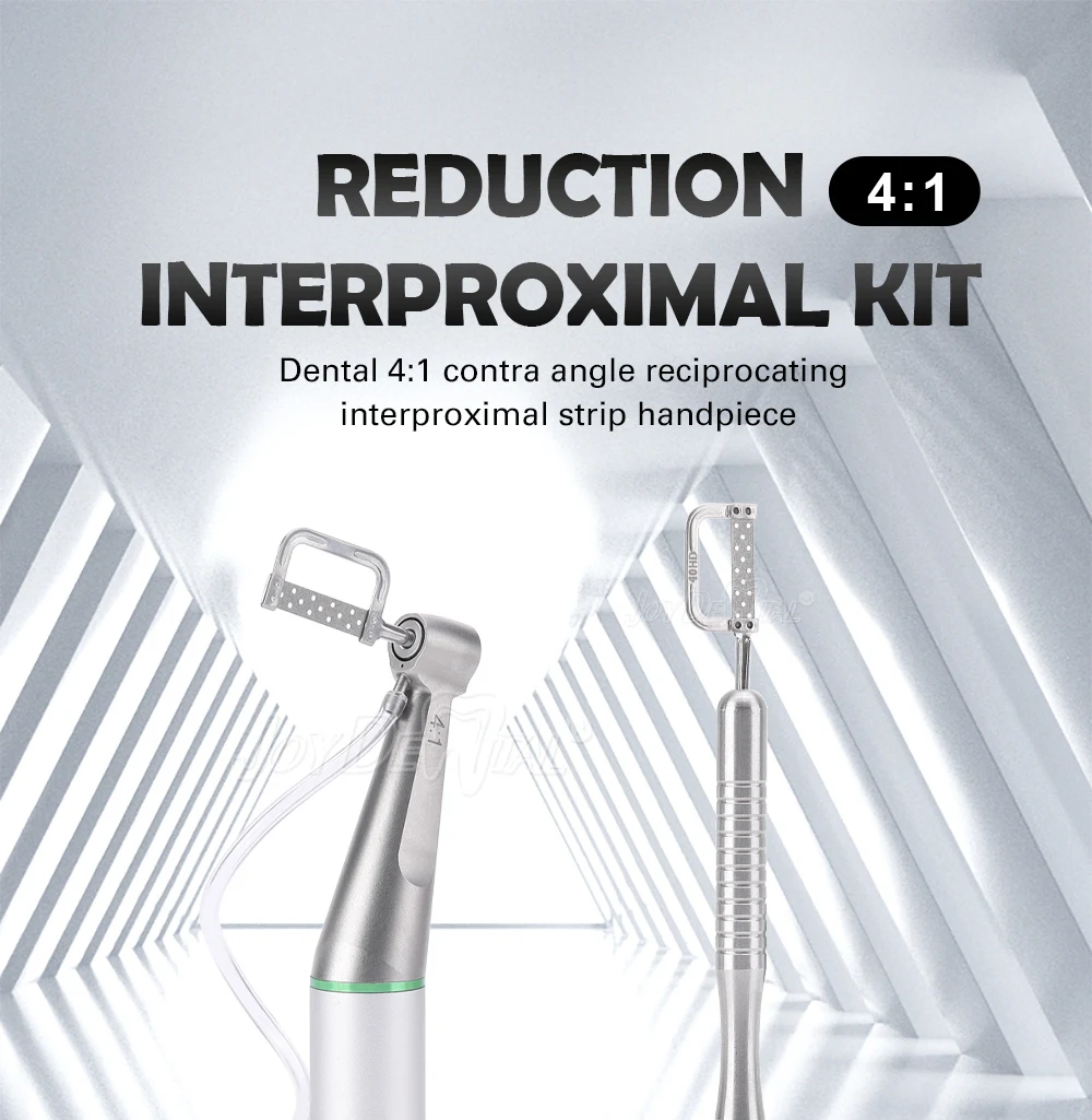 JOY DENTAL Dental 4:1 Reduction Interproximal Stripping Contra Angle Handstück mit 40HD Strip AZDENT – Detail 1