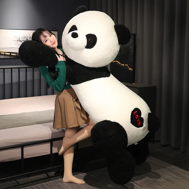 

Giant Panda Bear Plush Toys Stuffed love Embroidery Animal Doll Hug Pillows Cartoon Kawaii Dolls Girls Lover Birthday Gifts