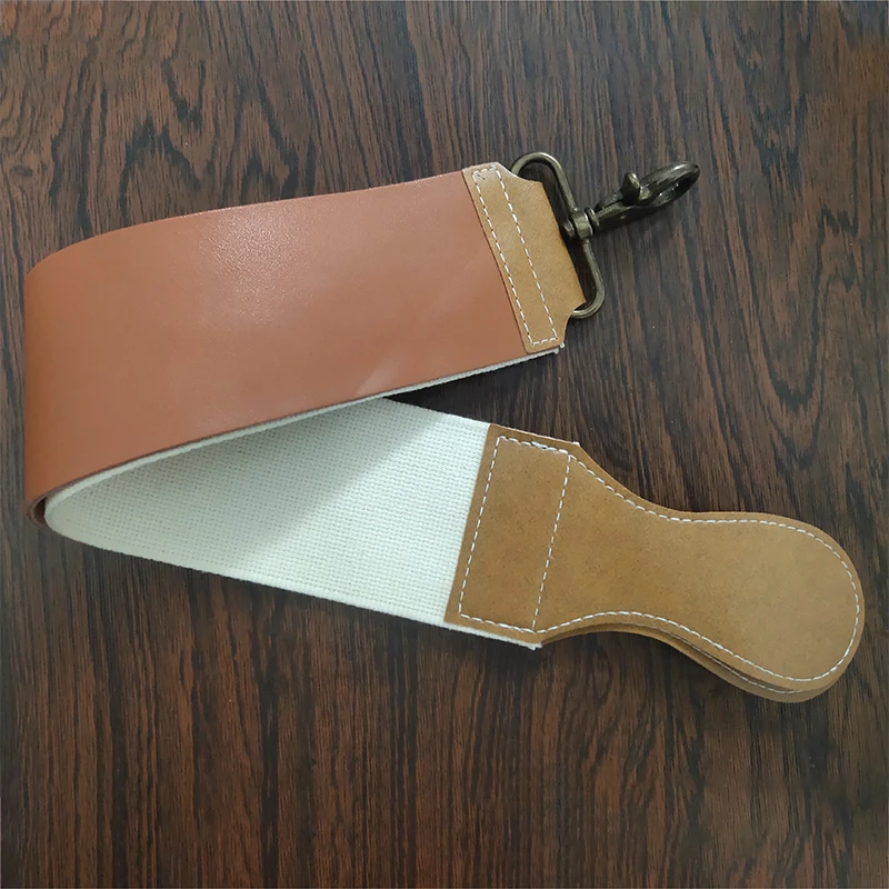 Pro Tukang Cukur Portabel Lapisan Ganda Kulit Asli Mencukur Strop Lurus Pisau Cukur Rautan Tali Sabuk Alat Tali Cukur Diperlukan