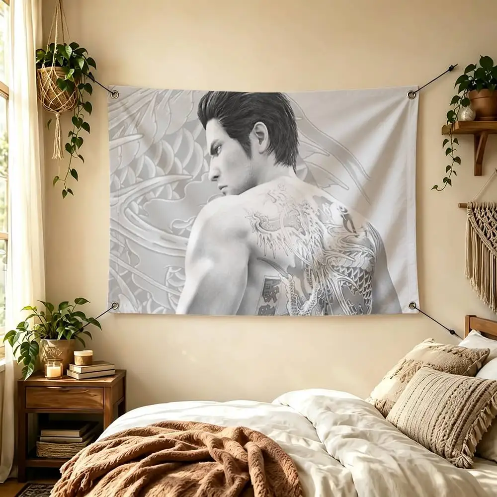 Kiryu Kazuma Majima Y-Yakuza Flag Suitable For Party Club Outdoor Interior Wall Decoration Banner Fans Gift